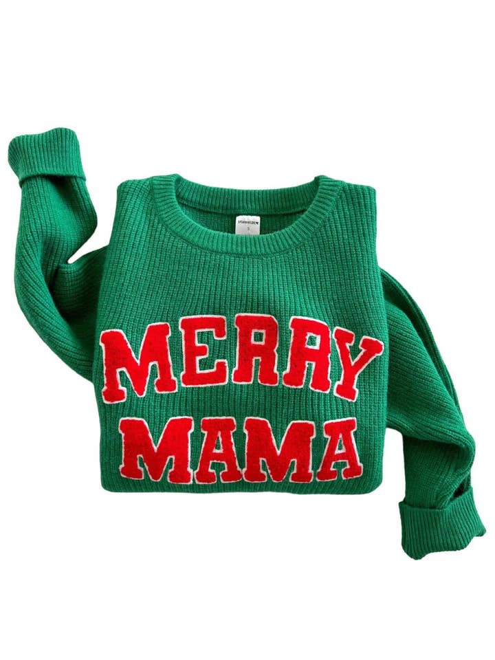 Pull Maman Joyeuse Toujours Vert pour la vente par Dos Femmes