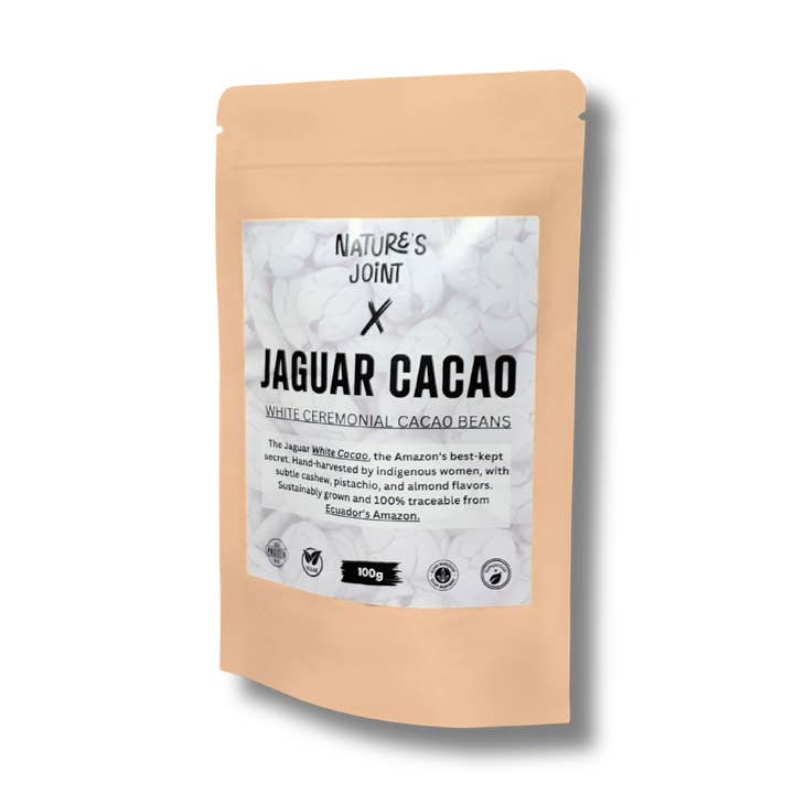 Jaguar (white) cacao beans for wholesale by Natures Joint
