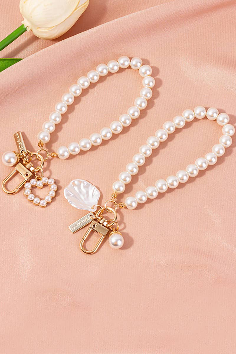 42POPS - Wholesale Keychain - Women's - .._ 0905 Elegant Pearl Phone Pendant Bag Charm Keychain SI-287535