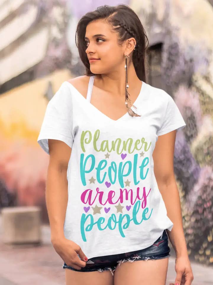 ULTRABASIC Women's T-Shirt Planner People Are My People - Short Sleeve Tee Shirt Tops for wholesale by ULTRABASIC