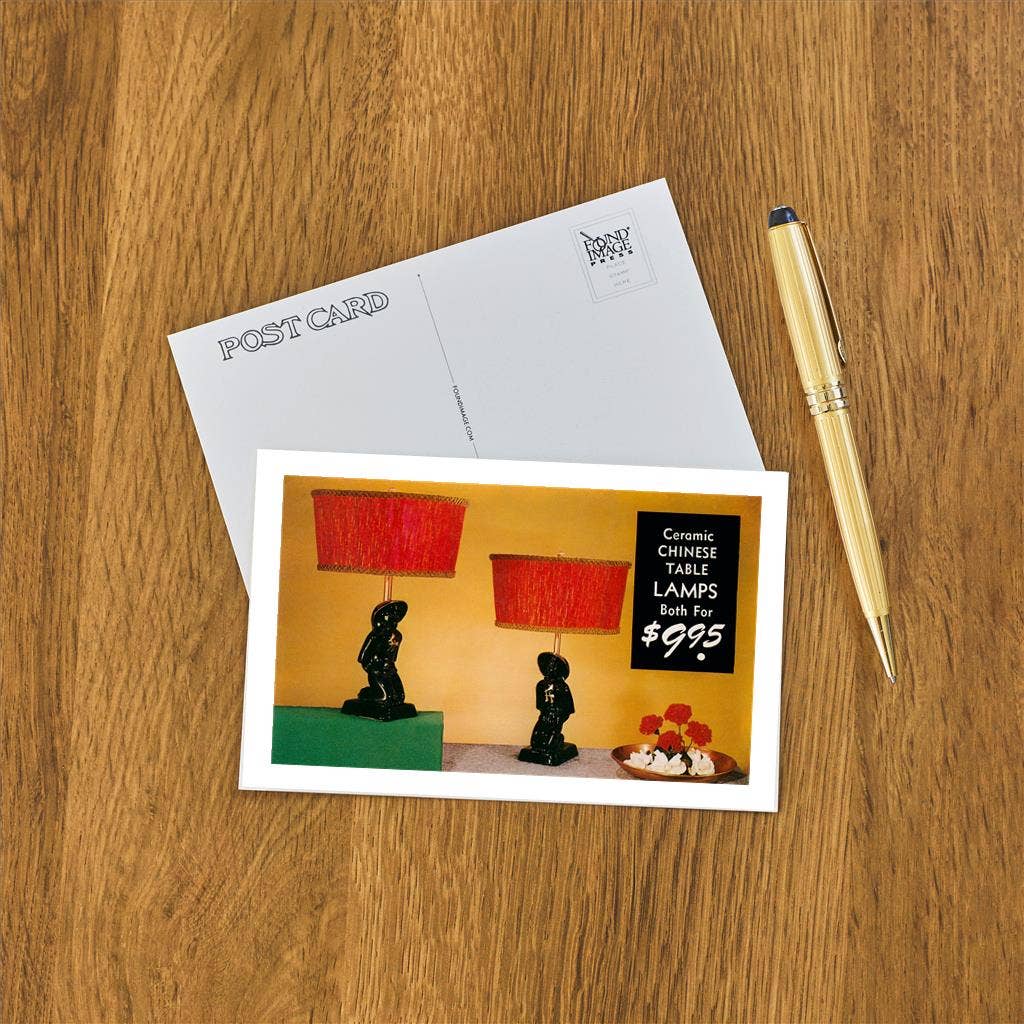 Found Image Press - Wholesale Postcard - Postcard AC-392 Ceramic Chinese Table Lamps1