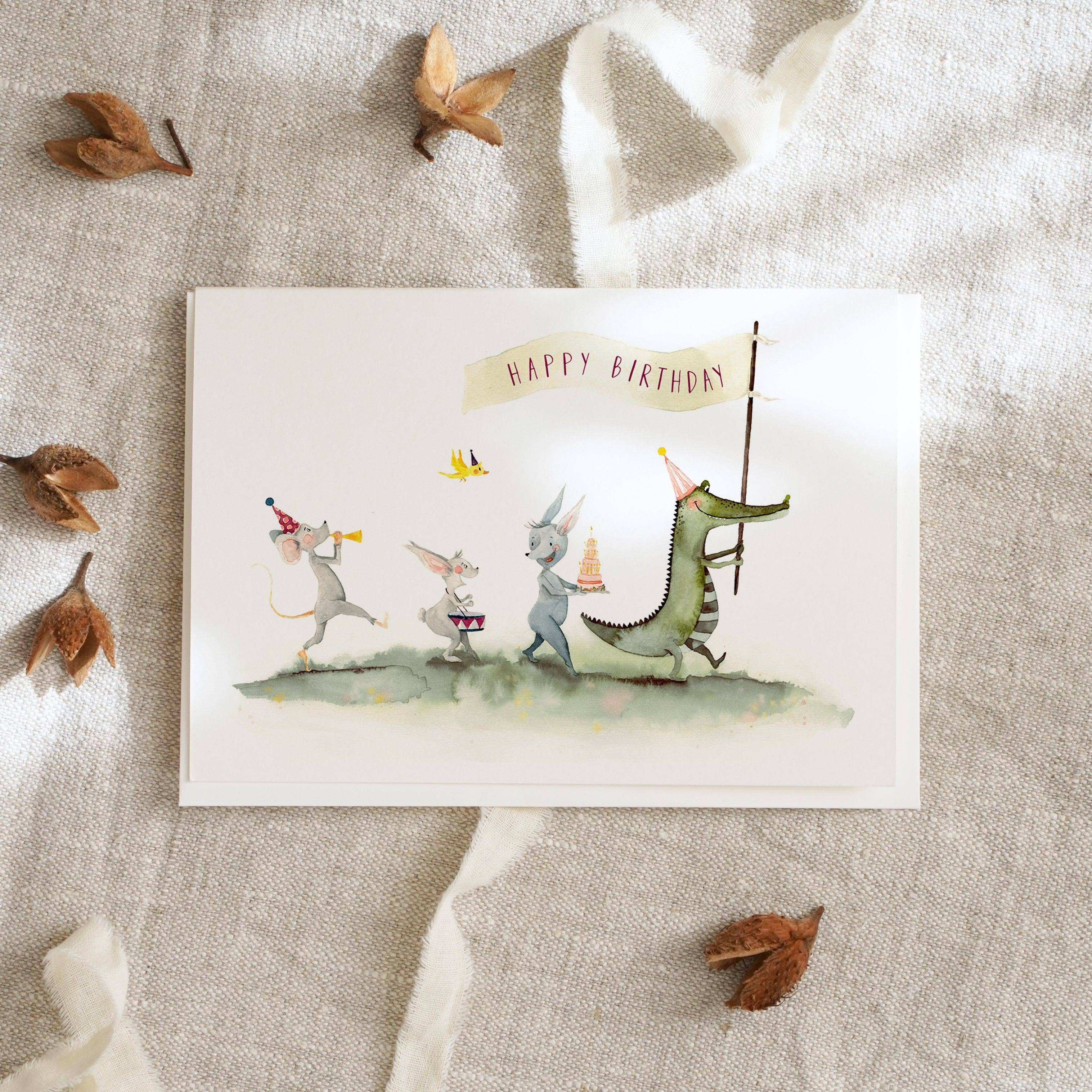 Leo La Douce GmbH – postal de parabéns por atacado – Cartão comemorativo · Caravana de aniversário4