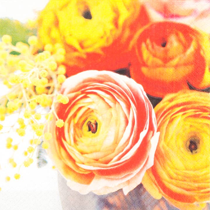 Beauty of Ranunculus lunch napkins for wholesale by Home Fashion - Carl Dietrich GmbH