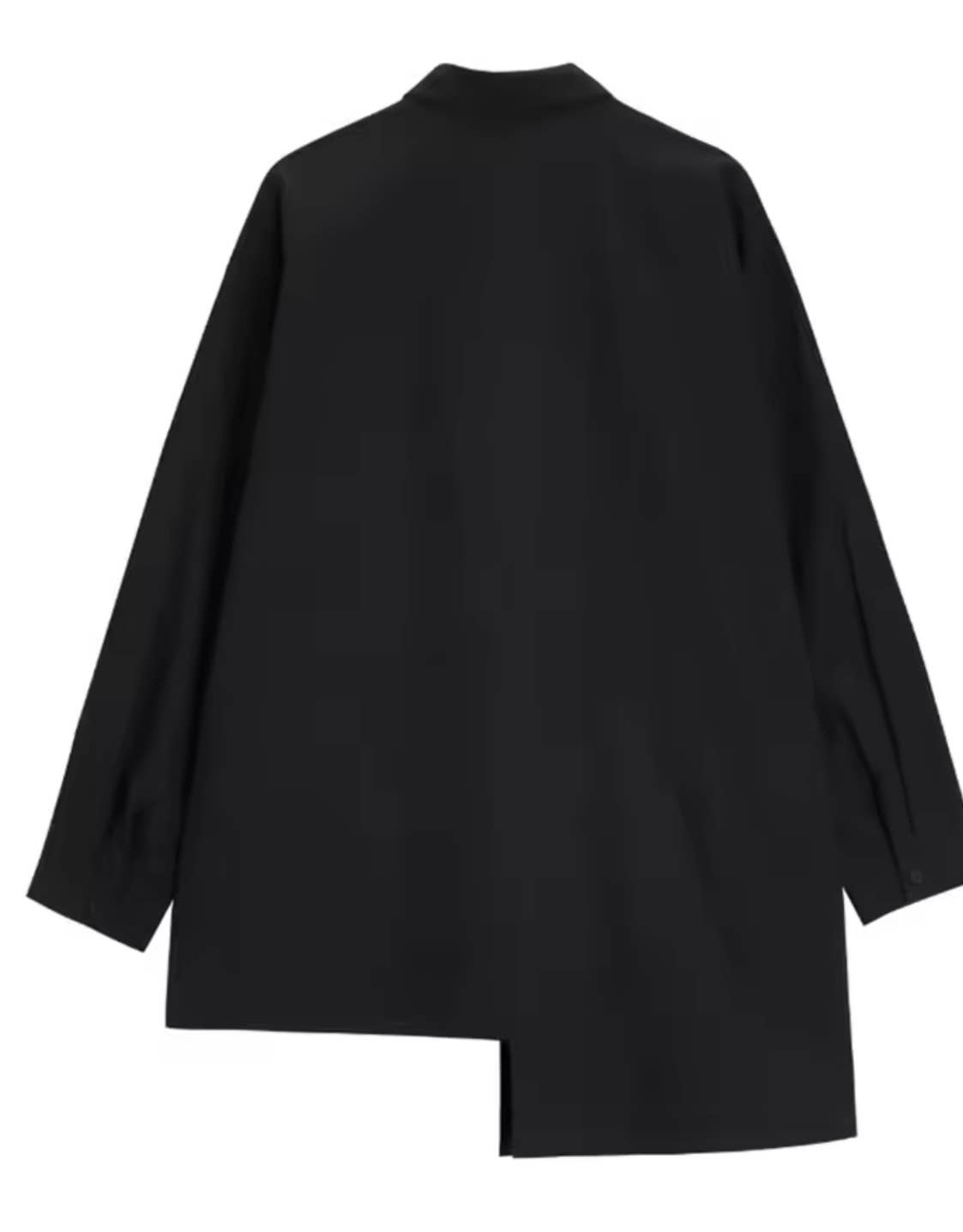 Luxe & Leather by Madonna & Co – wholesale Buttoned-down shirt – Women's – Asymmetrical Oversized Shirt1