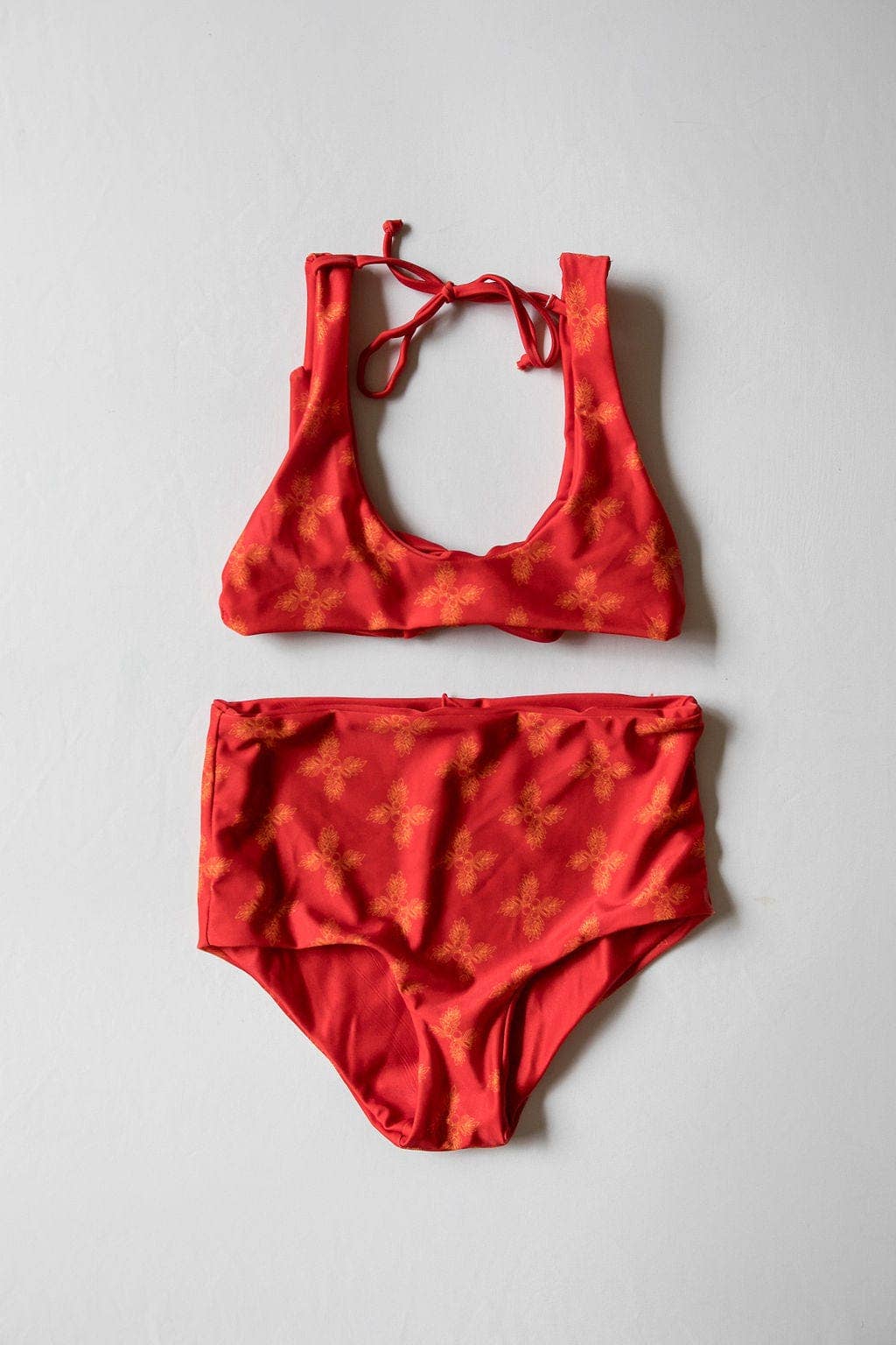 Women's Bikini Separates in Red Breadfruit Bandana for wholesale on Faire