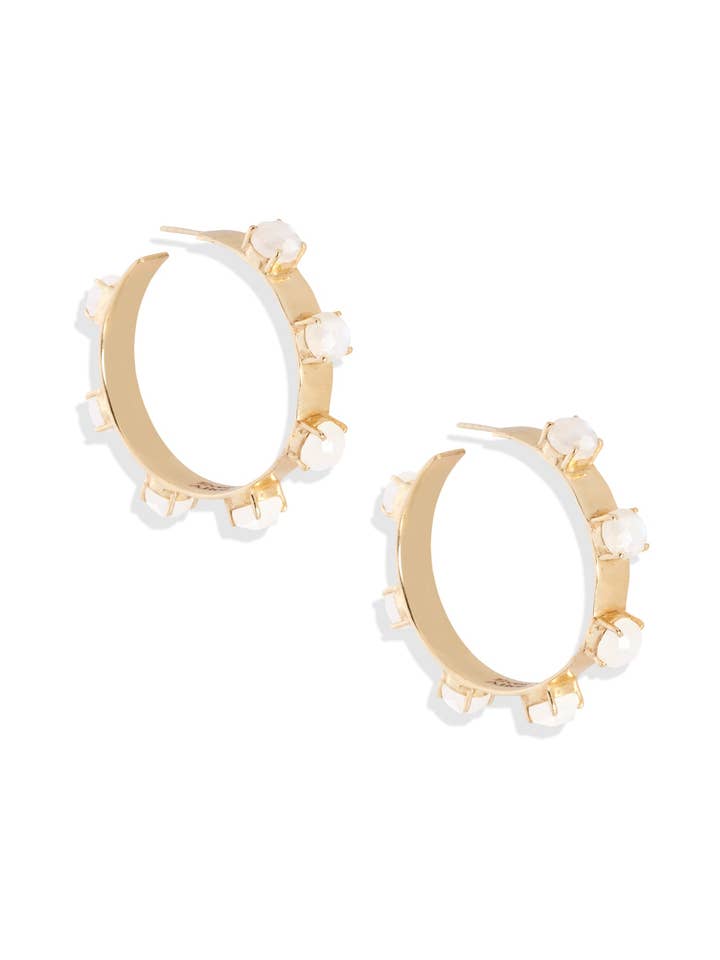 Maria Hoop Earrings | Moonstone for wholesale by Ever Alice Studio