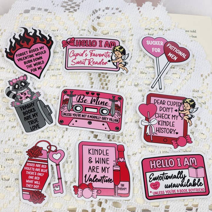 Bookish Stickers - Valentine's Day Naughty for wholesale by Be Kind Booktique
