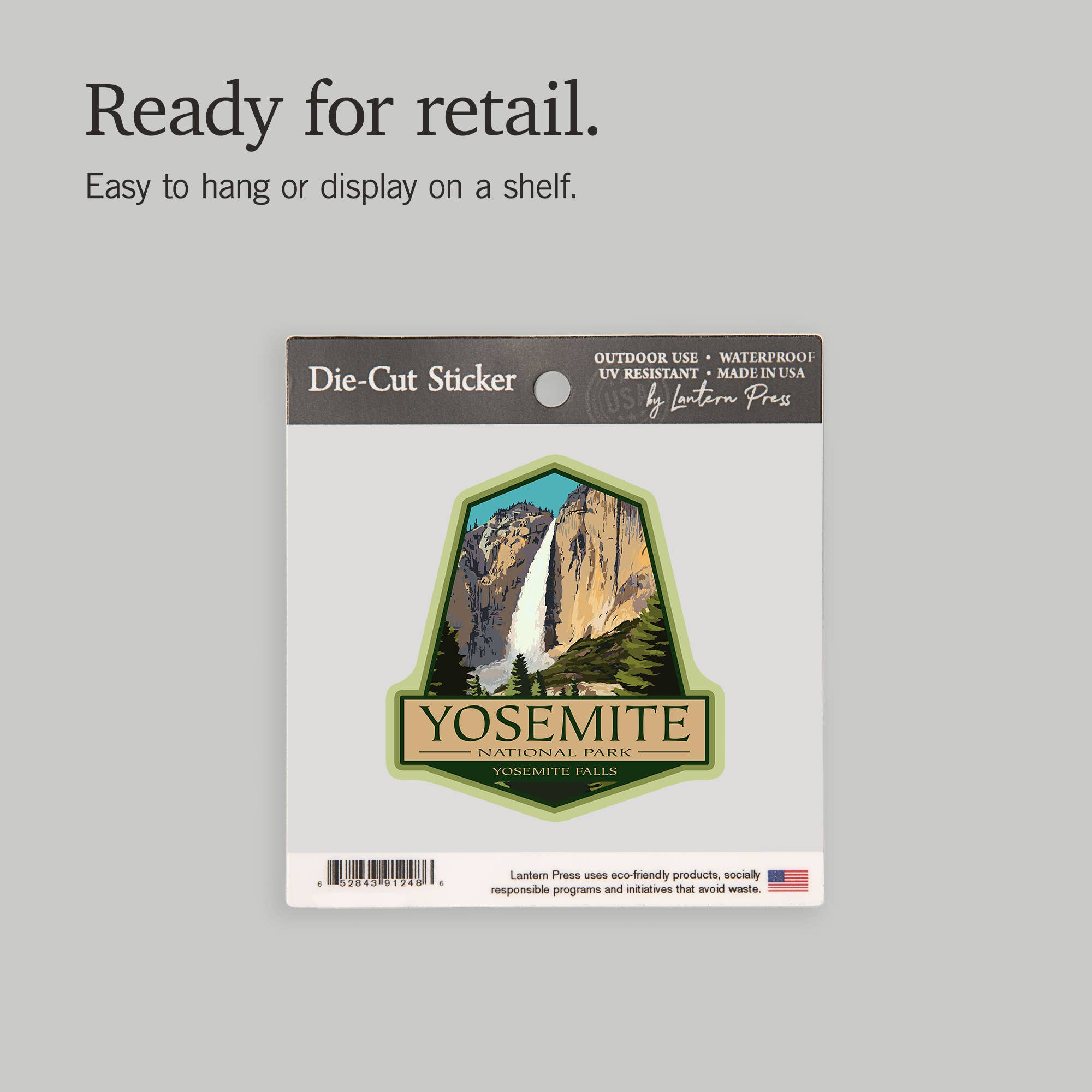 Lantern Press - Wholesale Sticker - STICKER Yosemite National Park, California, Yosemite Falls6