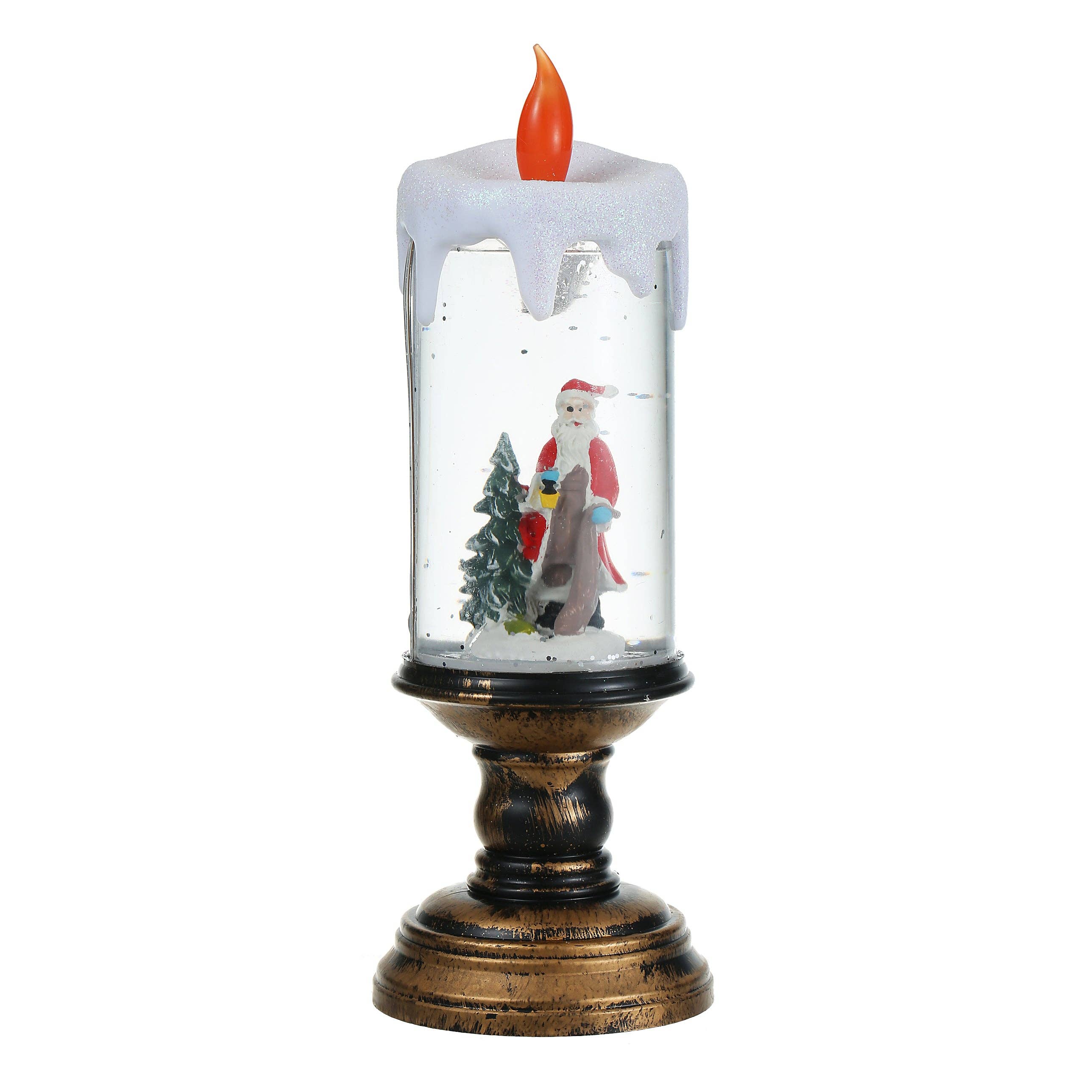 SINT - Wholesale Christmas Decoration - SINT Christmas Musical Snow Globe Candlestick Lantern15