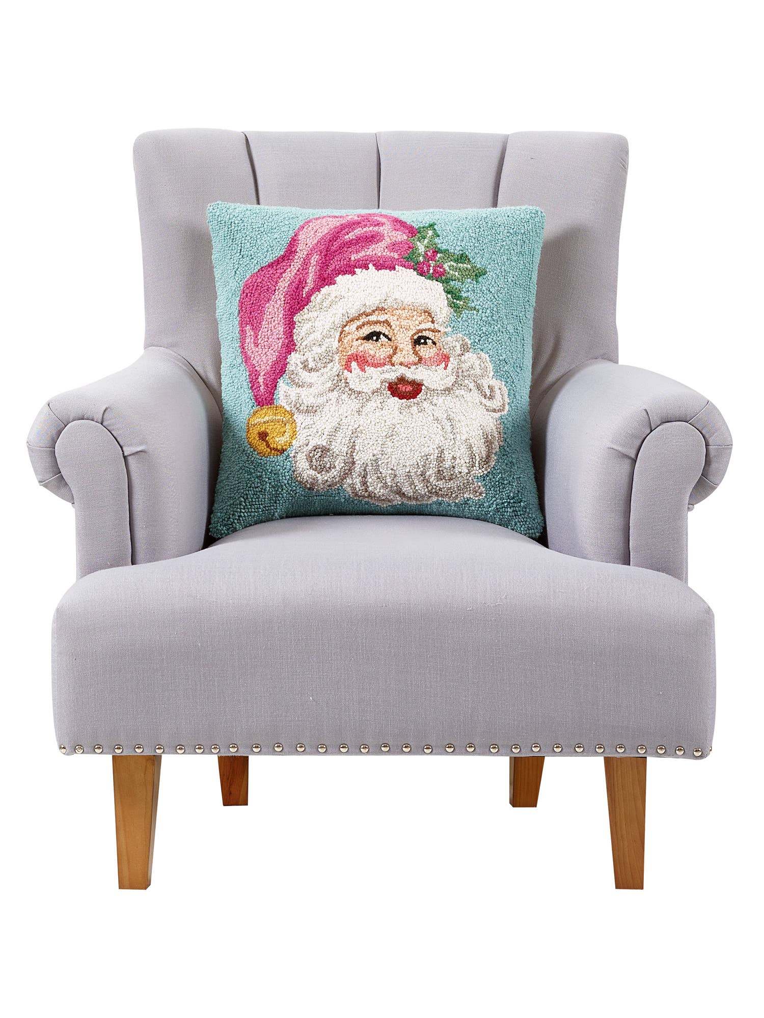 Peking Handicraft - Wholesale Throw/Decorative Pillow - Retro Pink Santa Hook Pillow1