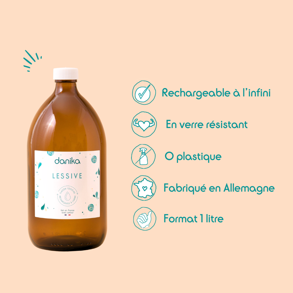 Danika - Wholesale Liquid Laundry Detergent - Glass bottle - Laundry detergent - 1L3