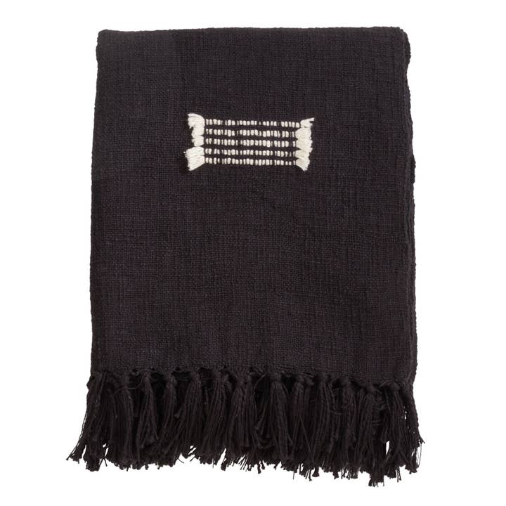Fringe Line Throw for wholesale by Saro Lifestyle