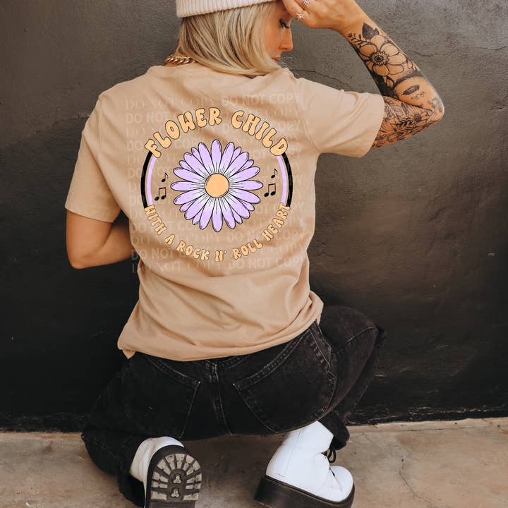 Purple flower child for wholesale by The Babe Cave Co