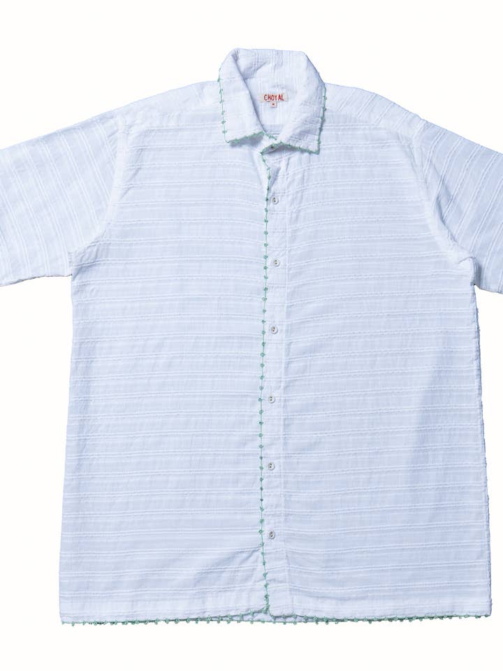 CHEMISE UNISEXE À BORDURE AU CROCHET - 100 % COTON pour la vente par Choyal - Fair Trade Unisex Clothing