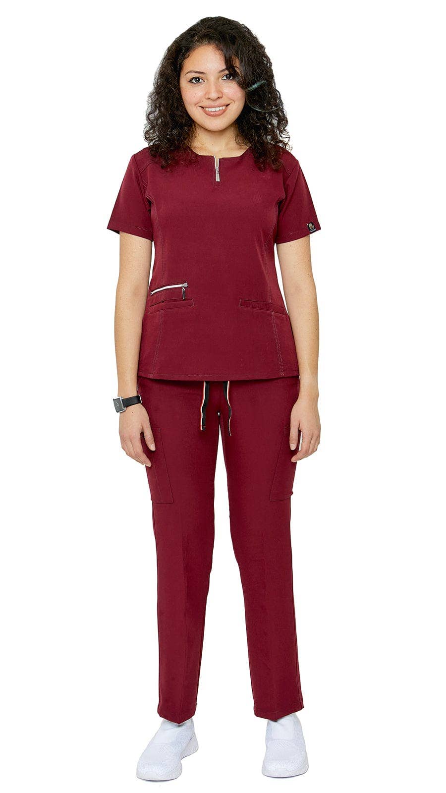 Dress A Med – wholesale Healthcare uniform – Women's – Women's Soft Stretch Silver Zipper Uniform Scrubs - Style ST4001