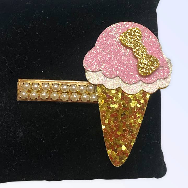 My Little Ice Cream Cone Hair Barrettes for wholesale by Bark Fifth Avenue