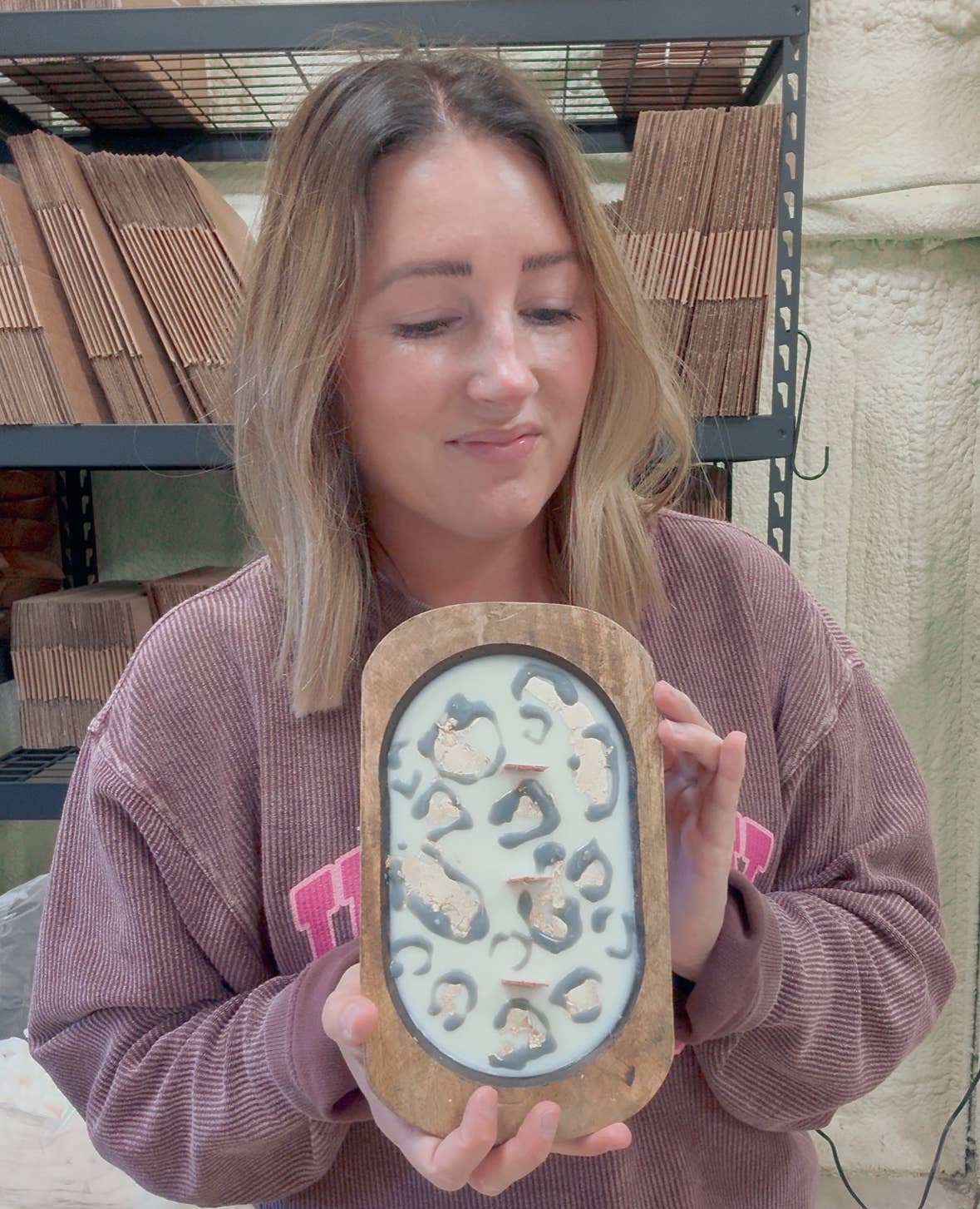 Simply Rustic - Wholesale Jar/Filled Candle - Leopard Dough Bowl Candle1