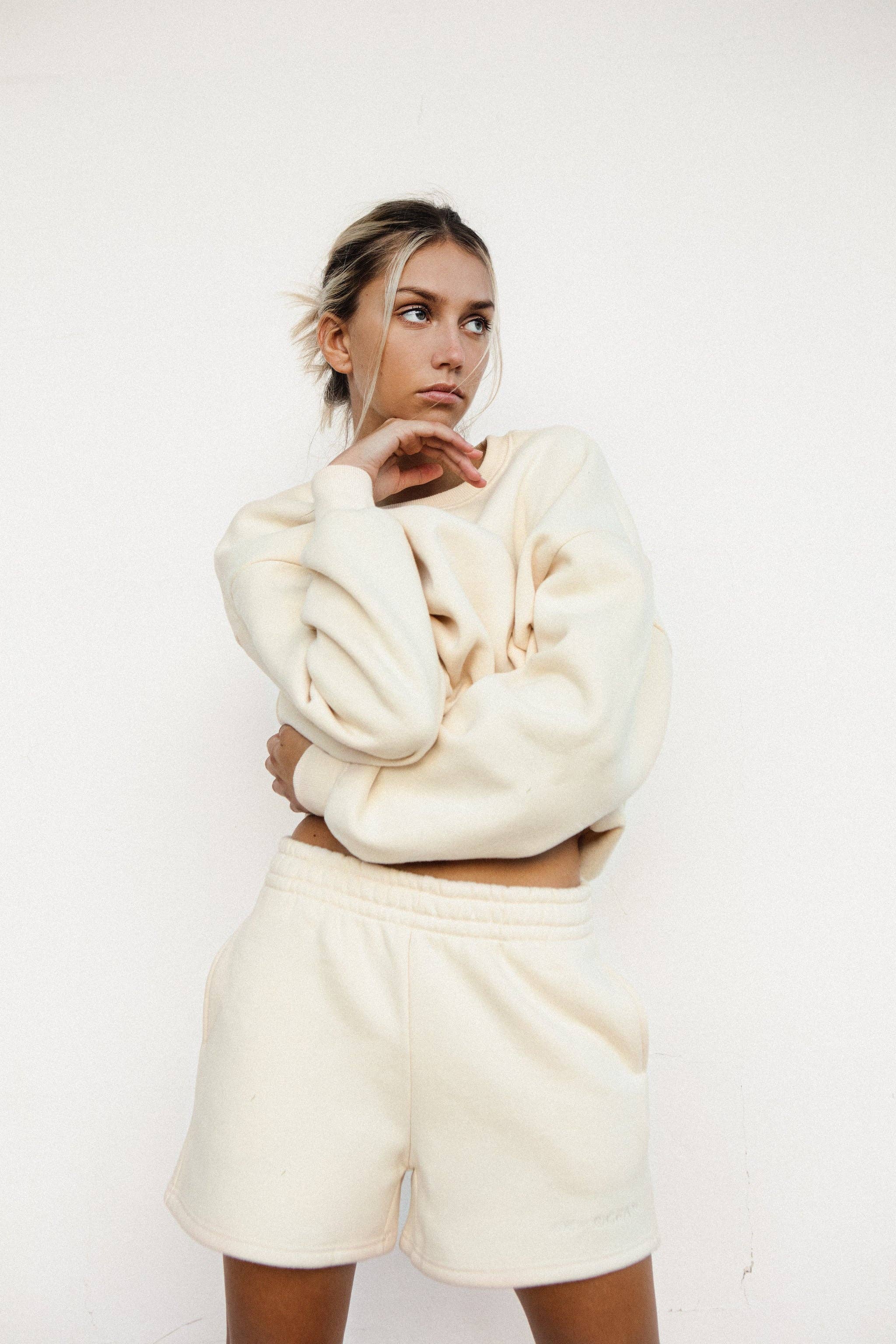 Sky ocean - Wholesale Athletic shorts – Women's - Sweatshort-Beige0