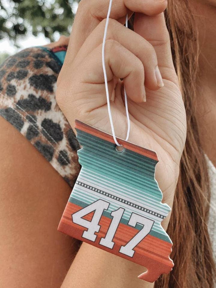 Missouri 417 Air Freshener for wholesale by The Front Porch Label
