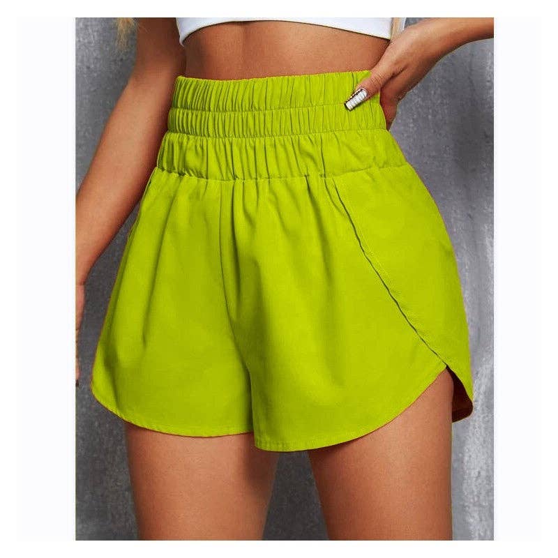 FurDecoration - Wholesale Athletic Shorts - Women's - Elastic High-Waisted Loose-Fit Sports Shorts5