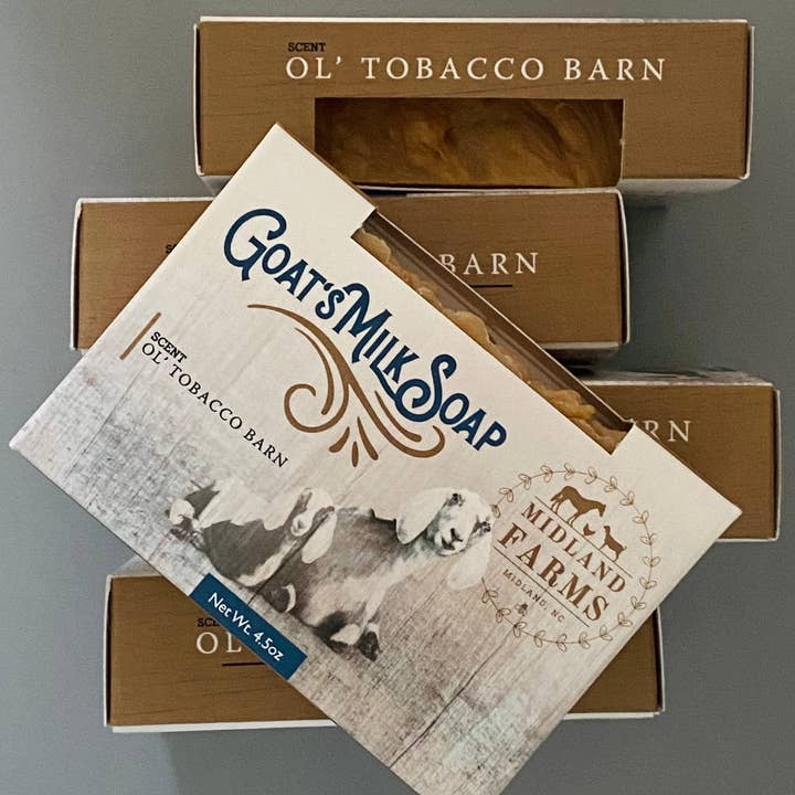 Ol' Tobacco Barn Goat Milk Soap for wholesale by Midland Farms Goat Milk Soap