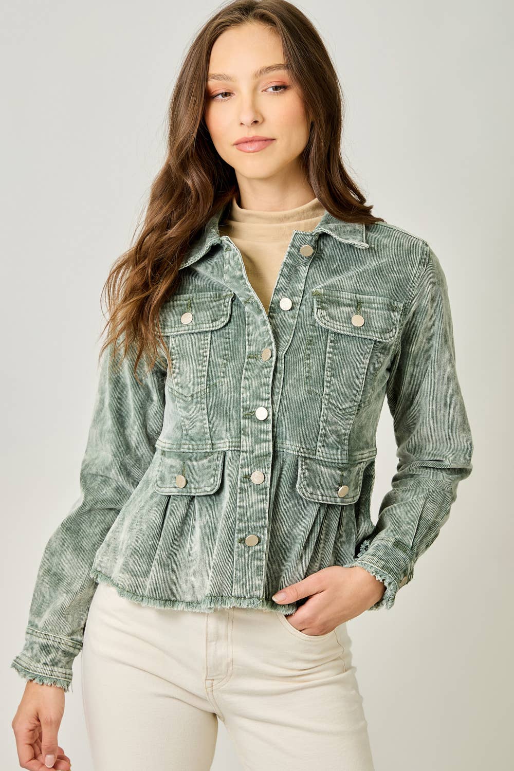 Mystree – wholesale Denim jacket – Women's – 61134 Washed Denim Peplum Jacket10