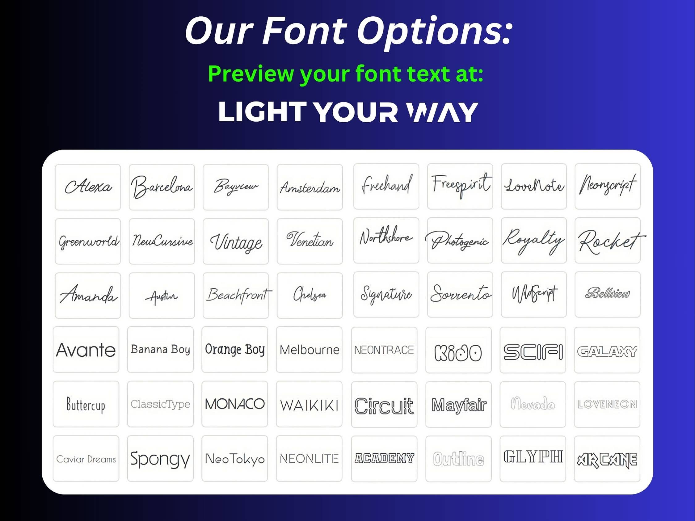 Light Your Way - Vente Enseignes néon - Logo néon avec nom personnalisé, décoration personnalisée de panneau LED au néon7