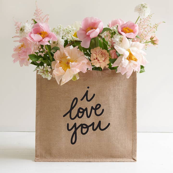 Reusable Gift Tote - I Love You - Large for wholesale by The Little Market