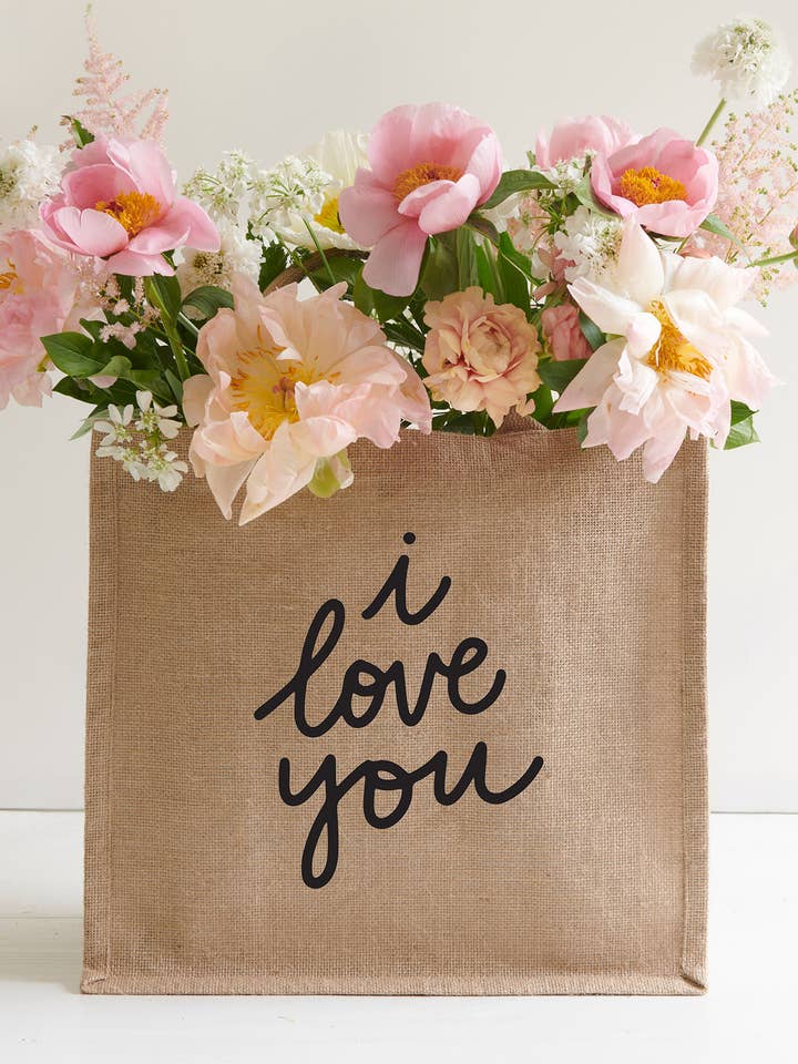 Sac Cadeau Réutilisable - Je T'aime - Grand pour la vente par The Little Market