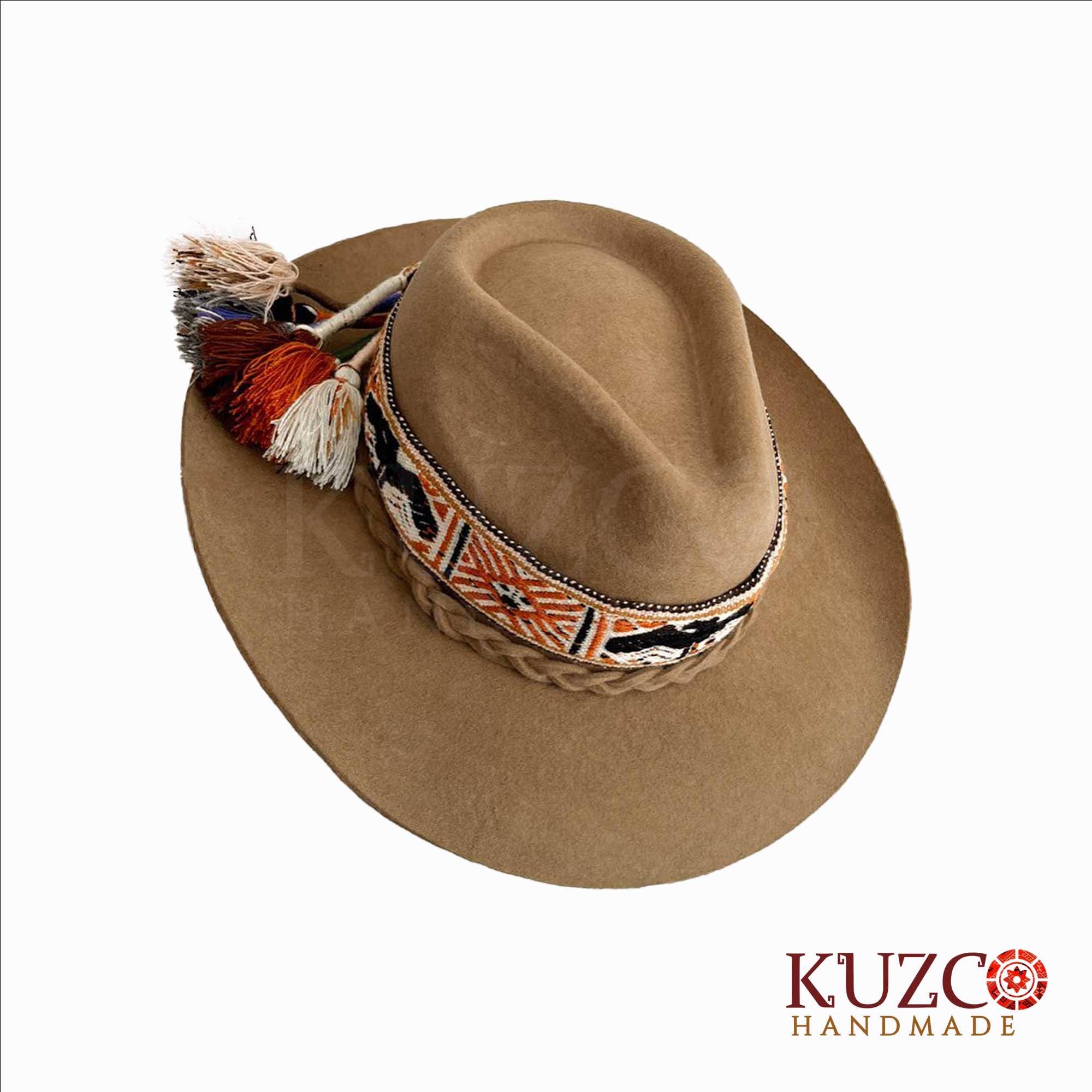 KuzcoHandmade - Wholesale Fedora - Women's - Cream & White Women's Fedora Hat with Inka-Q'ero Band2