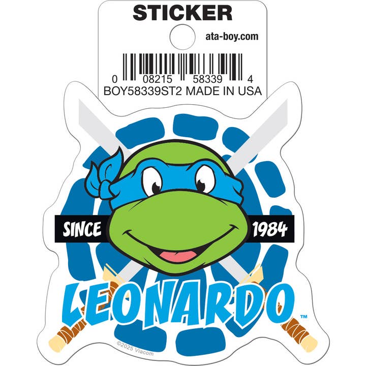 Teenage Mutant Ninja Turtles Leonardo Head Die Cut Sticker for wholesale by Ata-Boy