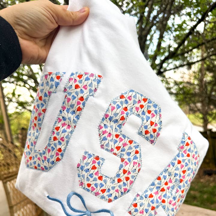 Floral USA Patriotic 4th of July Sweatshirt for wholesale by Shop Southern Belle