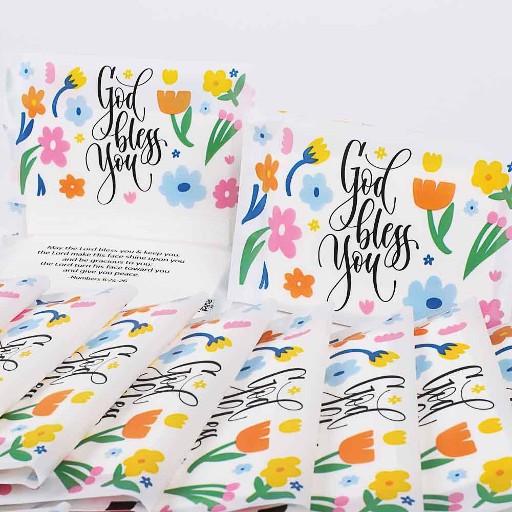 Swanson Christian Products - Wholesale Tissue Box - Tissue Packs - God Bless - Pk 123