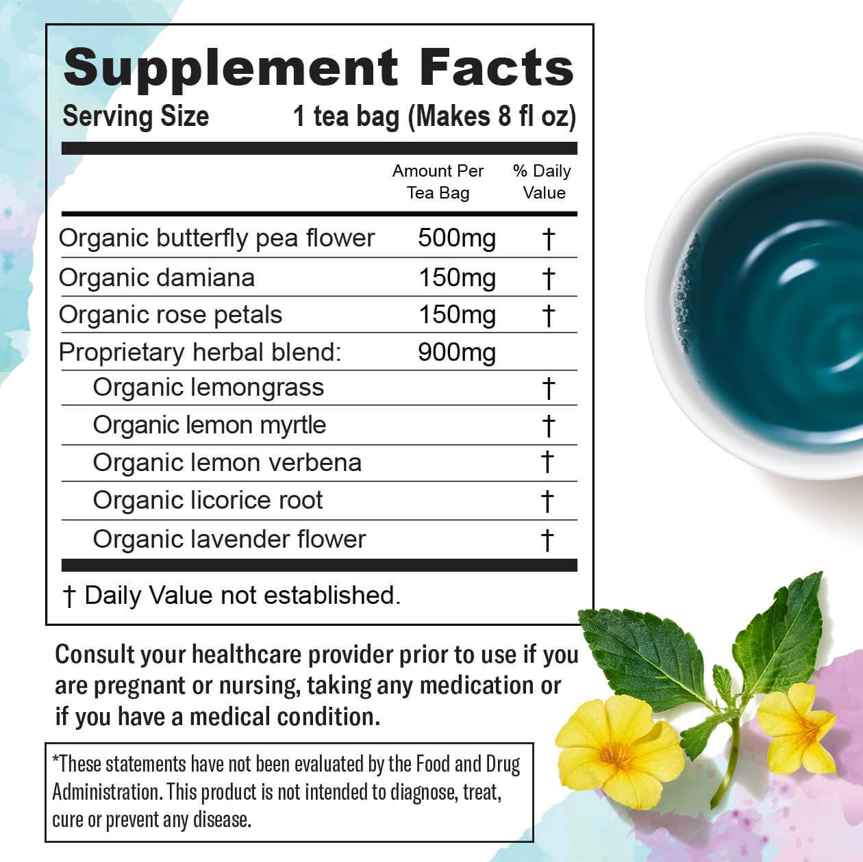 Numi Tea - Vente Thés santé/détox - Damiana Relax (6 boîtes de 18 unités)3