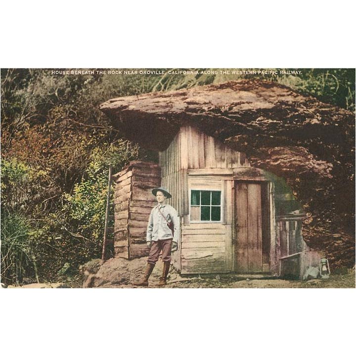 Found Image Press – wholesale Magnet – Magnet CA-985 House Under Rock near Oroville, California
