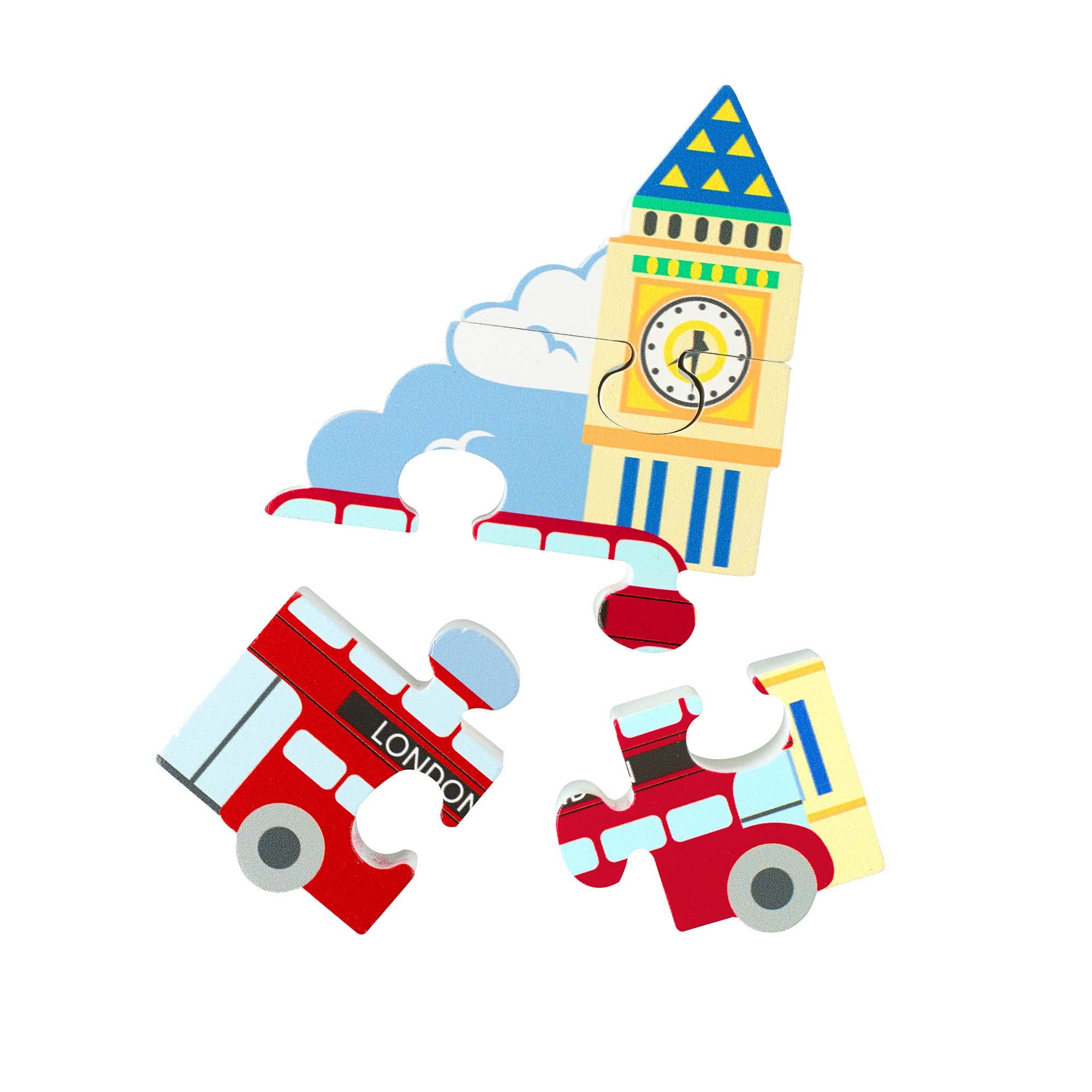 Orange Tree Toys - Wholesale Puzzle - Kids - London Bus Wooden Puzzle1