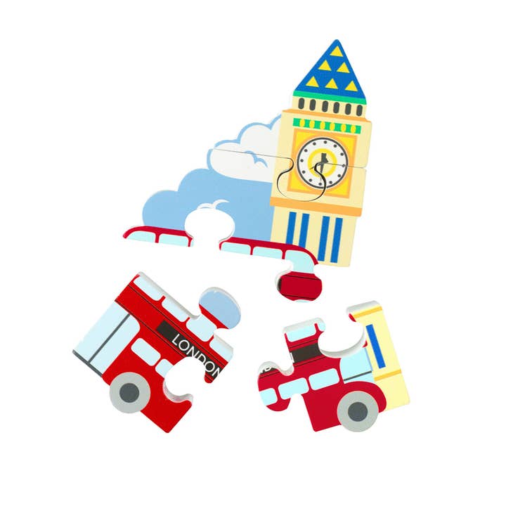 Orange Tree Toys - Wholesale Puzzle - Kids - London Bus Wooden Puzzle1