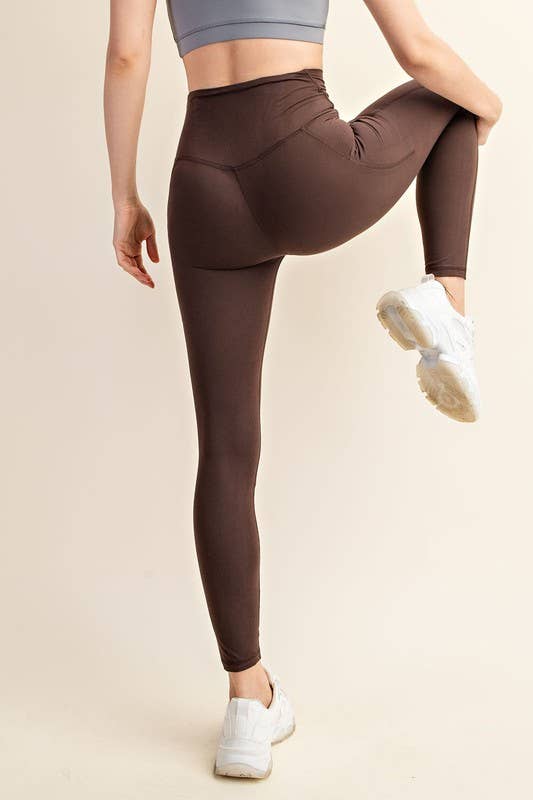 Sunday Morning - Wholesale Athletic/Lounge Leggings - Women's - P326237 HIGH WAIST YOGA PANTS WITH SIDE POCKETS2