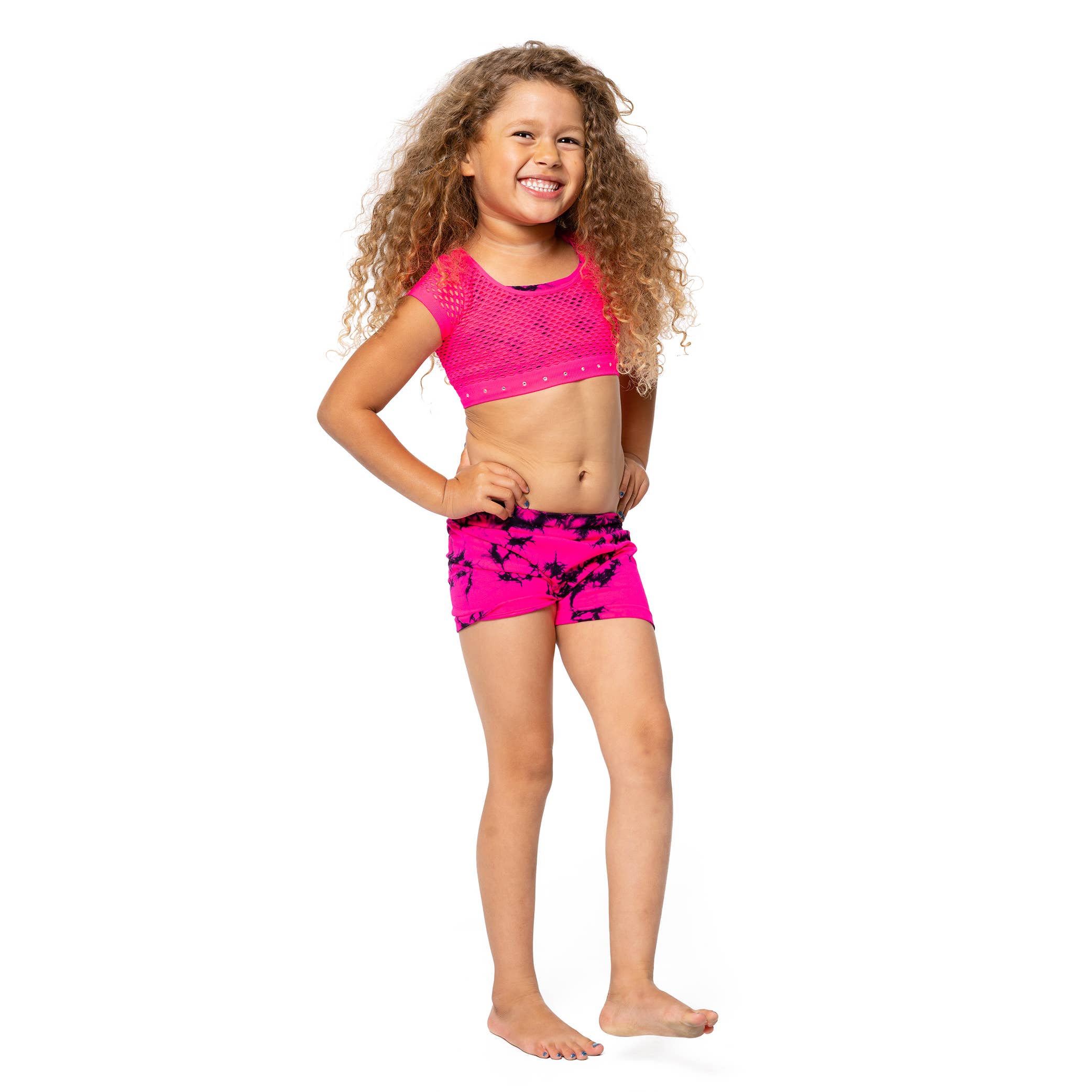 Malibu Sugar - Vente Débardeur – enfant - Top Crop Dance en maille avec bande en strass pour petites filles, 4 à 6 pièces17