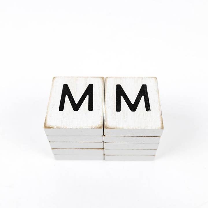 Adams & Co. - Wholesale Sign - 15506 - 1.5x1.75 wd letter tile s/10 (M) LETTERBOARD LETTERS