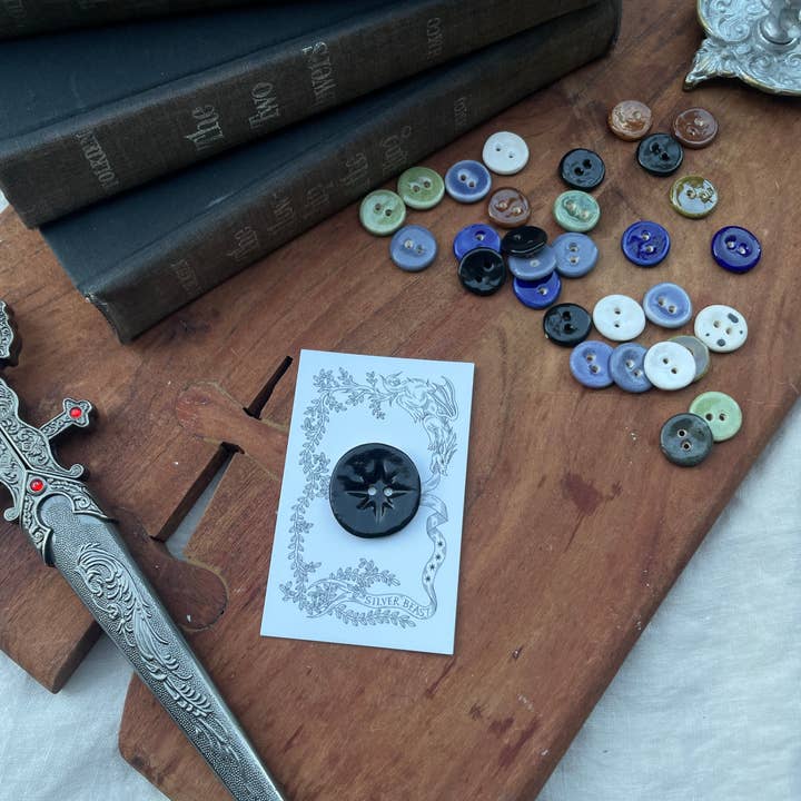 Silver Beast Studio - Wholesale Sewing Button/Snap - 30mm Jumbo Star Button1