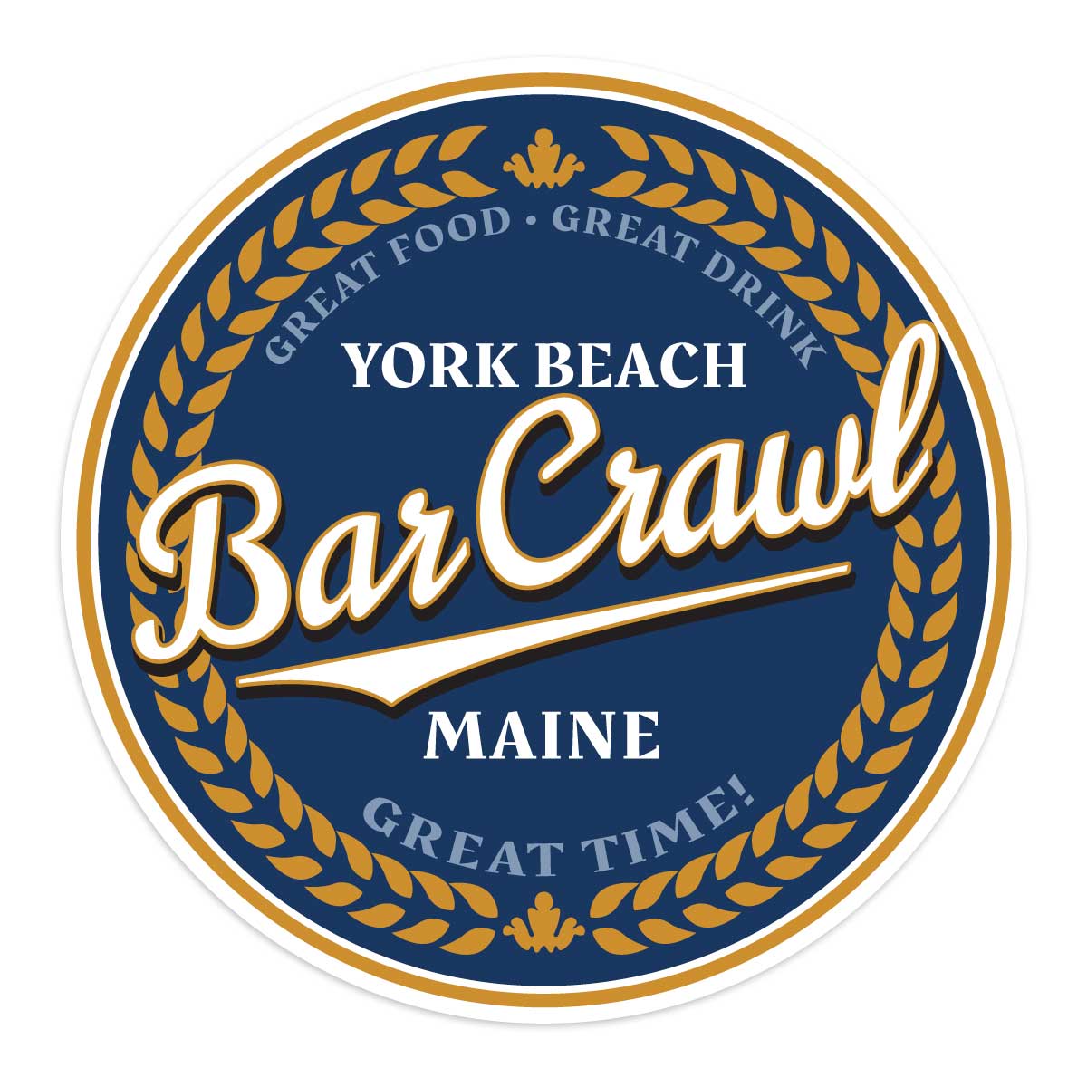 RetroPlanet - Wholesale Phone & Laptop Stickers - Maine Bar Crawl Wheat Beer Label Mini Sticker 20 ct4