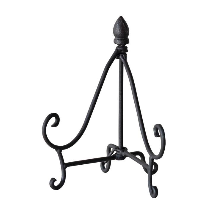 Metal 7.75" Black Scroll Design Easel for wholesale by VIP Home & Garden