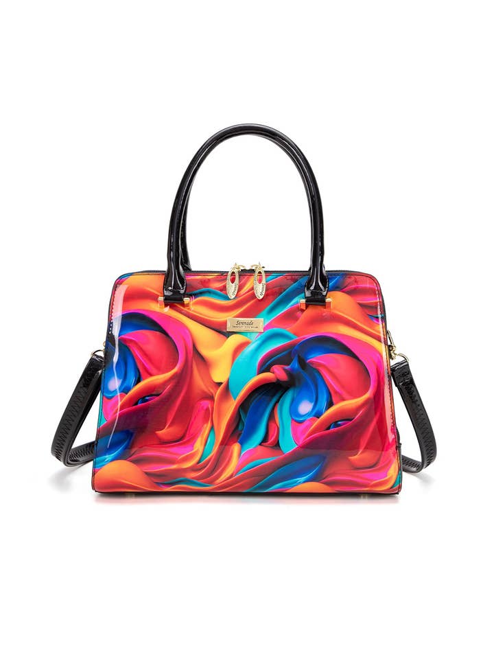 STELLAR GRIP HANDLE LEATHER BAG- SF20-0343- NEW IN for wholesale by Serenade Beverly Hills Collection