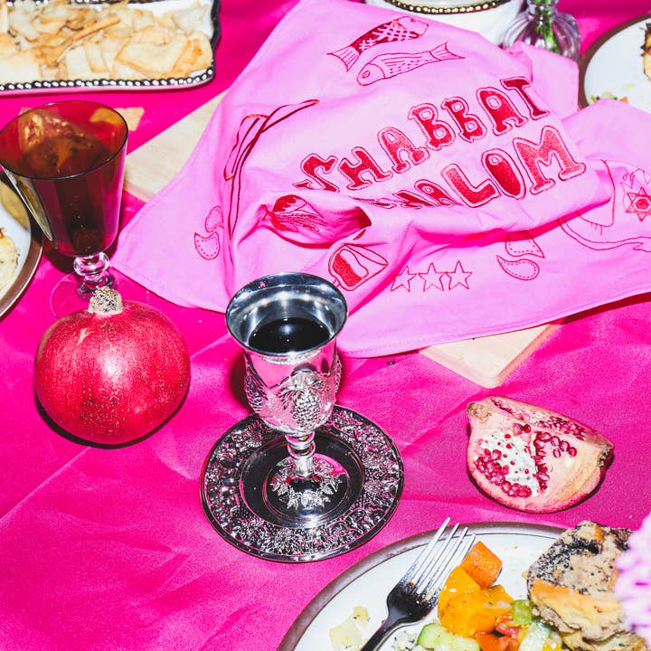 Nice Jewish Girl Doodles - Wholesale Dinner & Cloth Napkin - Contemporary Embroidered Challah Cover3