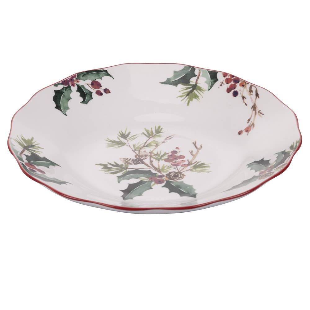 VdE Tivoli 1996 - Wholesale Serving Plate - VINTAGE XMAS DEEP PLATE 22.5CM PORCELAIN0