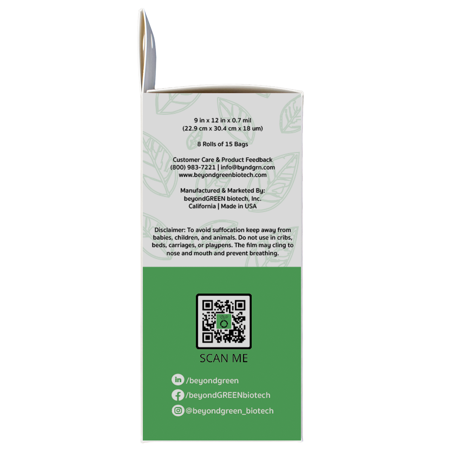 beyondGREEN biotech, Inc. - Vente Sac à déjections canines - Sacs à déjections canines, 120 unités — Recharges pour distributeur de laisse3