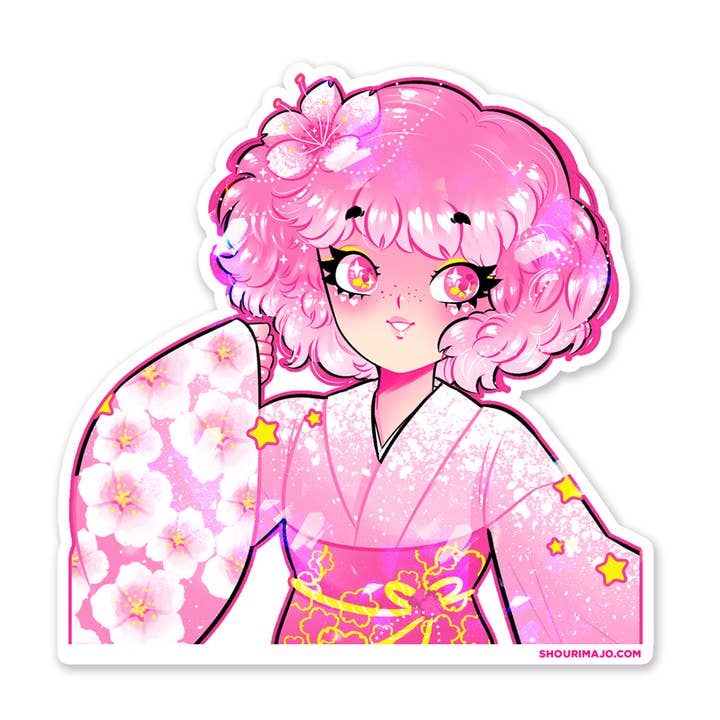 Adesivi scintillanti Cherry Blossom per la vendita all'ingrosso da parte di SHOURIMAJO