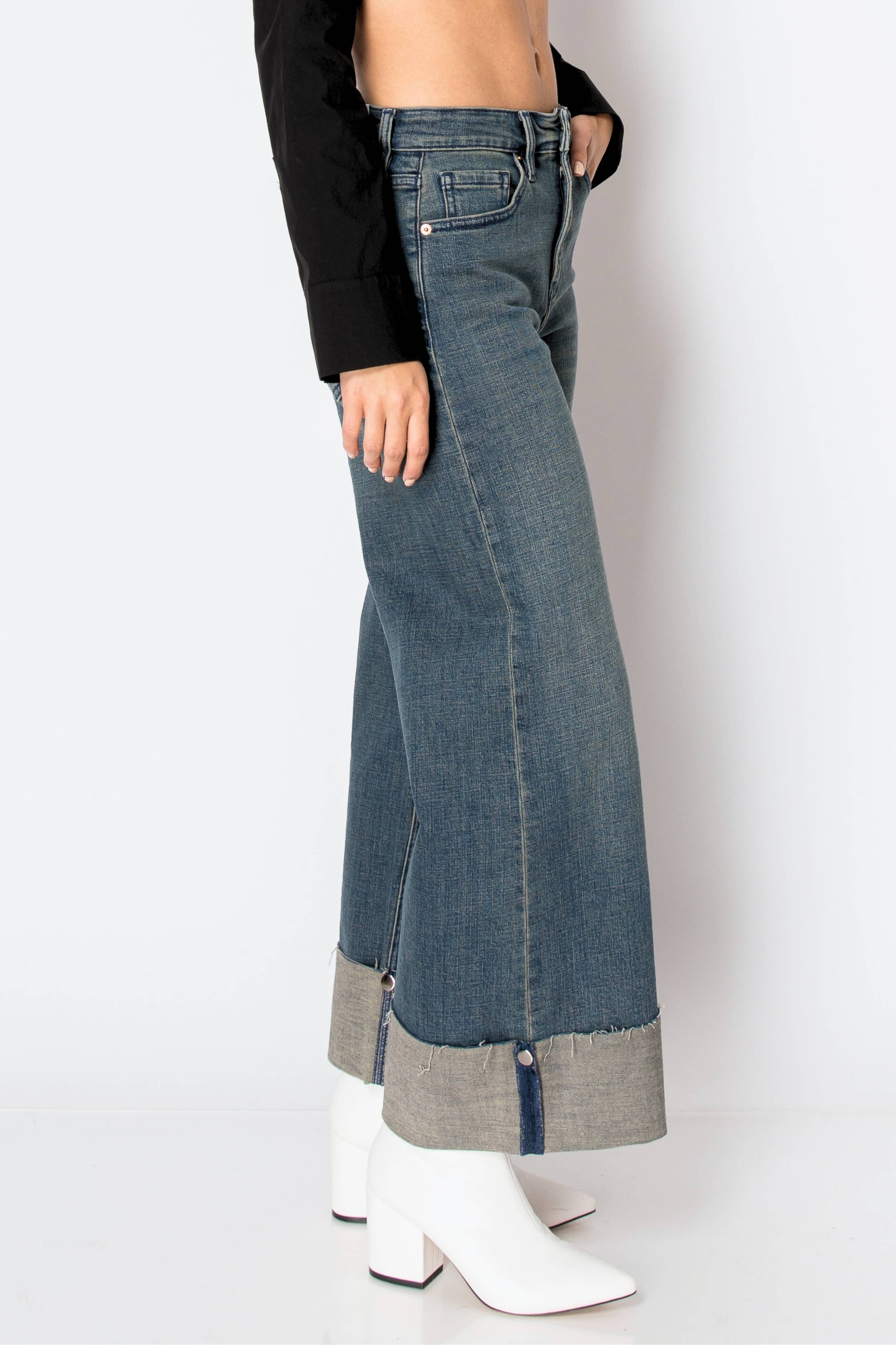 ARTEMIS VINTAGE - Wholesale Jeans - Women's - INSEAM TRANSFORM TUMMY CONTROL HIGH RISE WIDE LEG JEANS4