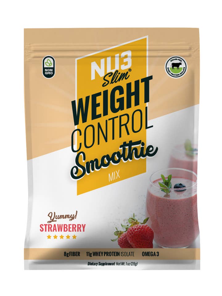 NU3 Slim - Le Contrôle du Poids Smoothie Fraise 1oz (28g) pour la vente par NU3 Slim